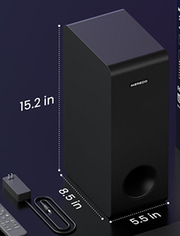 MEREDO 3.1-Kanal synchronisierte RGB-Beleuchtung, G38-Subwoofer und DC-Netzteil