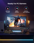 MEREDO Sound Bar for Smart TV 3.1CH PC Gaming Soundbar with Subwoofer RGB Lighting Audio Sync - G38