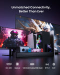MEREDO Sound Bar for Smart TV 3.1CH PC Gaming Soundbar with Subwoofer RGB Lighting Audio Sync - G38